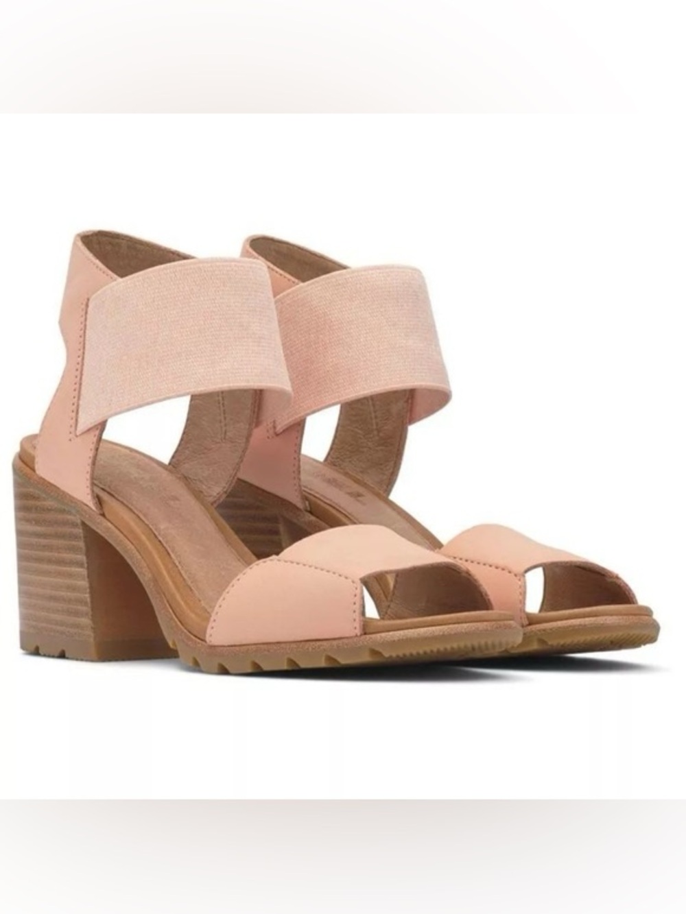 Sorel Nadia Pink Block Heel Sandals